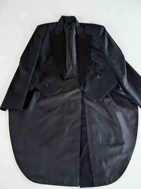 YSL Tuxedo Tailcoat for Women Formal Black Evening Jacket S